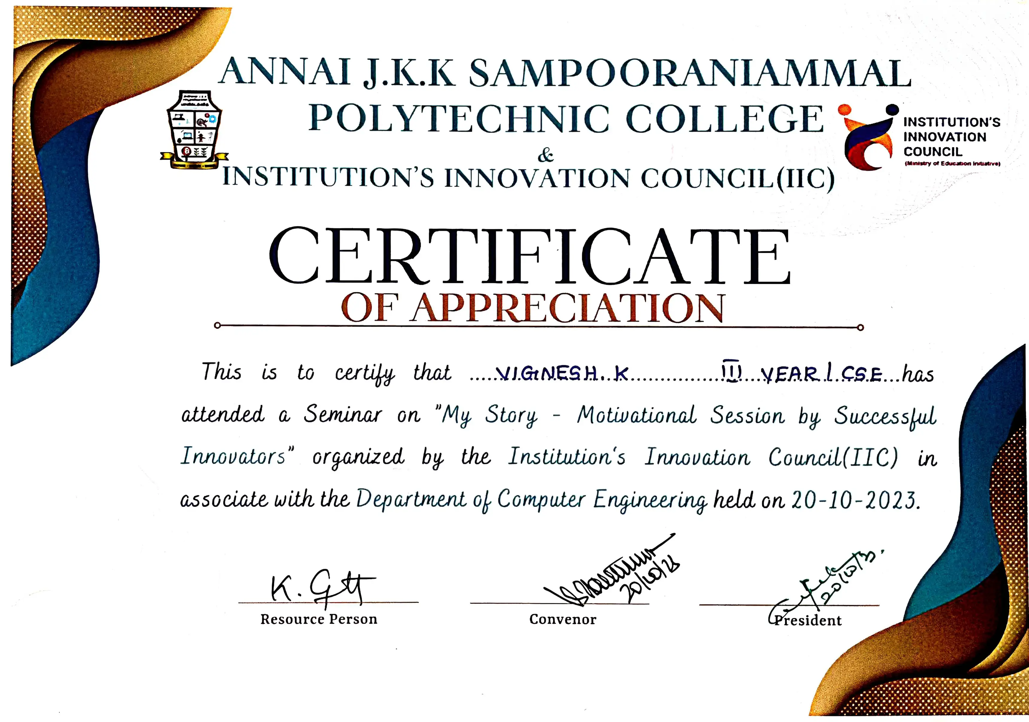 Online Certificate 1